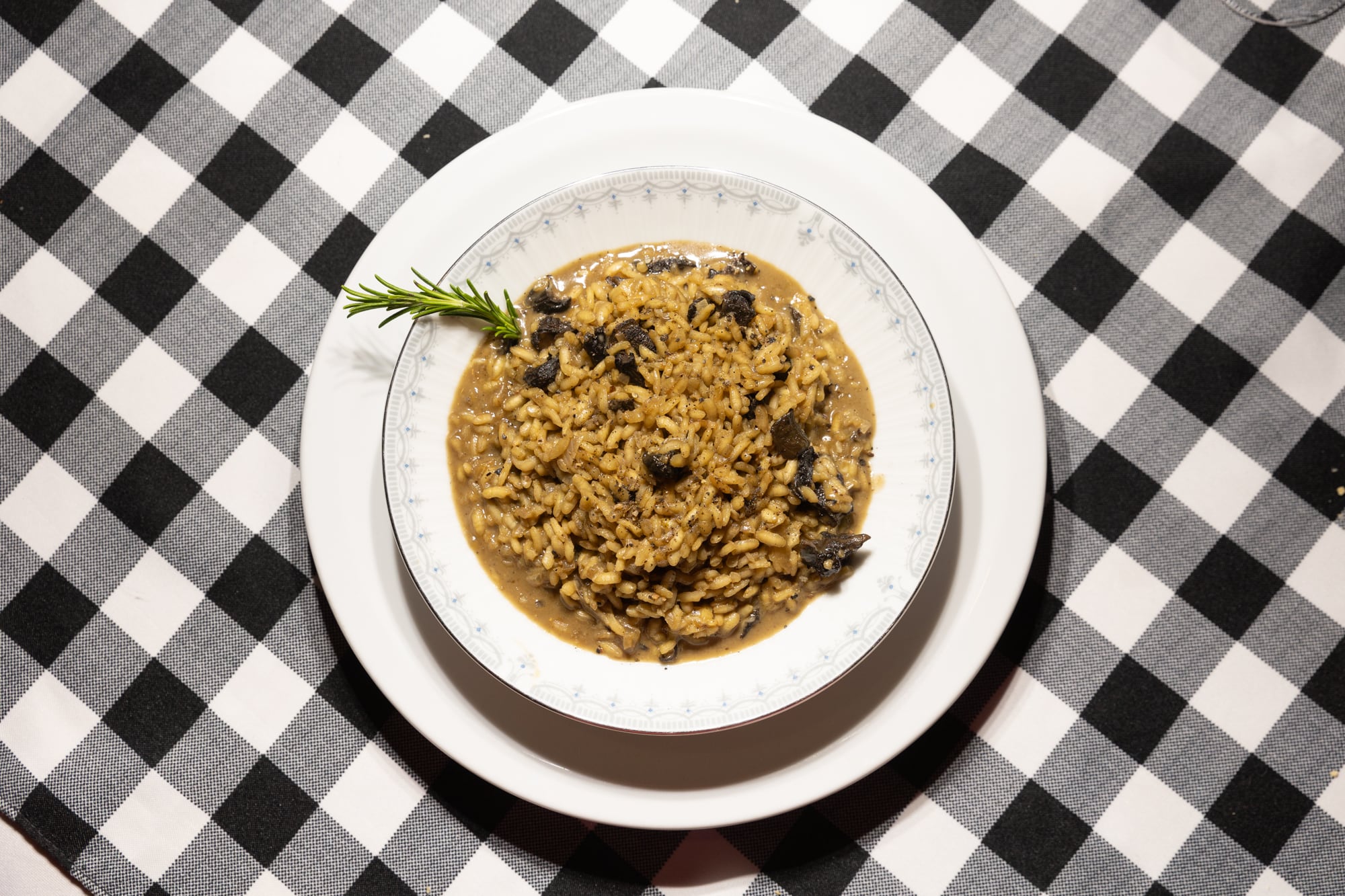 Risotto de hongos.