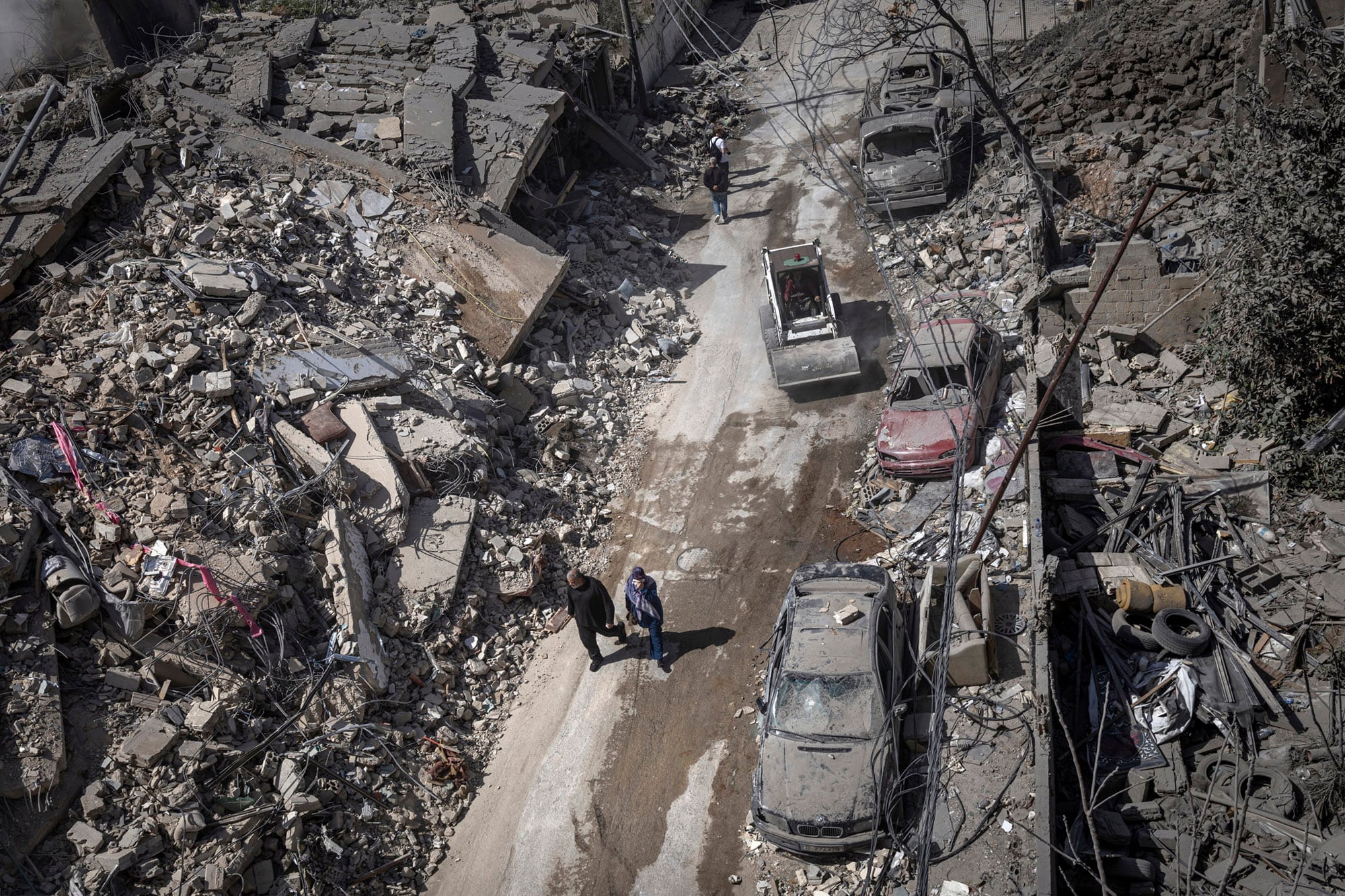 Destrucción tras un ataque israelí en el Líbano