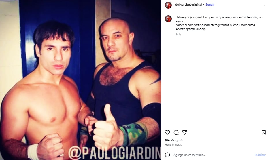 El mensaje de Paulo Giardina para despedir a Pablo Más Albert Teniente Murphy (Foto: Instagram @deliveryboyoriginal)