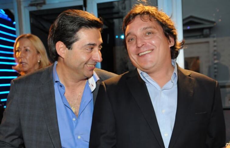 Daniel Angelici, junto a Lautaro García Batallan, exfuncionario de De la Rúa