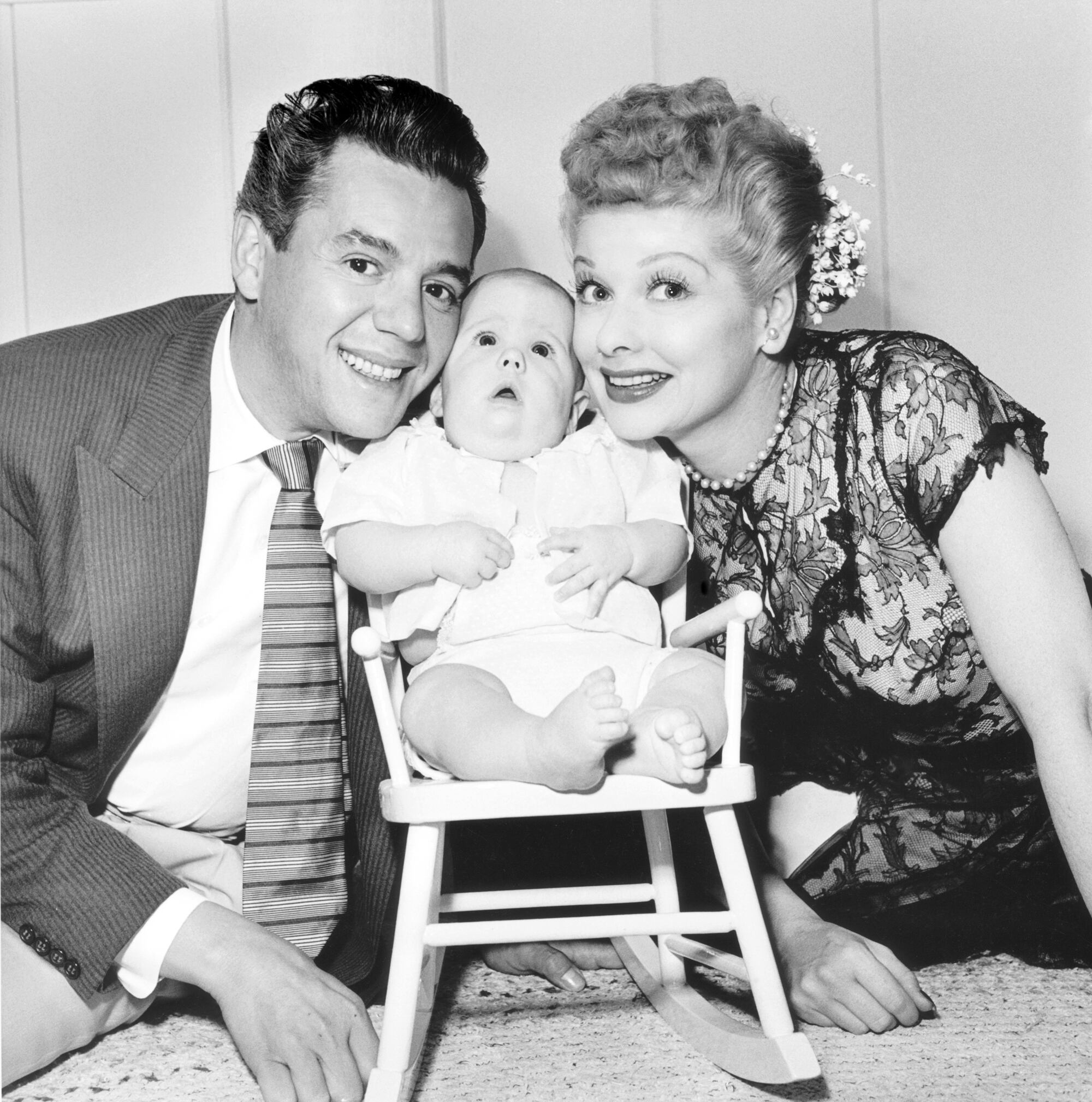 Desi Arnaz Jr. el segundo hijo de la pareja, se convirtió en el bebé más famoso de su época al aparecer en el programa televisivo de sus padres