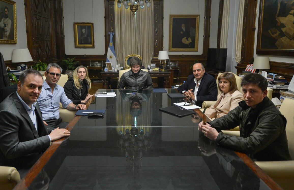 Milei reunió a su mesa política nacional este martes en la Casa Rosada.
