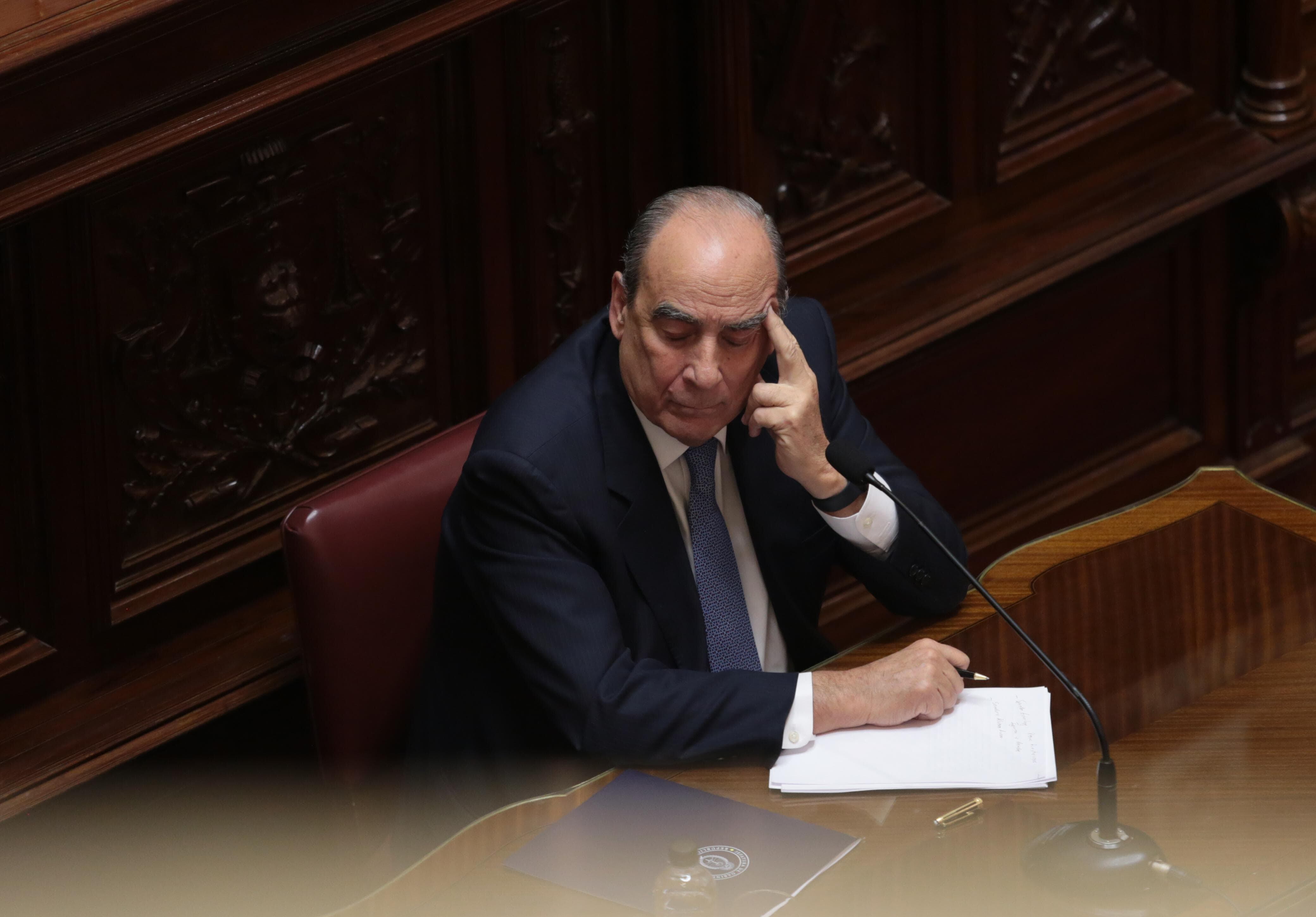 El efe de Gabinete, Guillermo Francos, en su último paso por el Senado, donde las provincias tienen representación