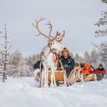El resort alberga una granja de casi 200 años donde se criaron renos durante más de un siglo.