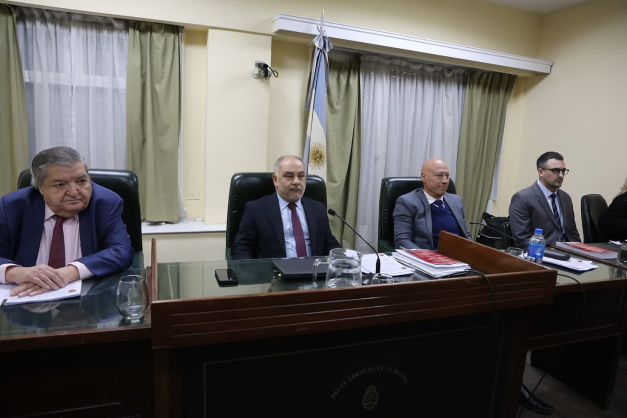 De izquierda a derecha, los jueces Juan María Ramos Padilla, Gustavo Goerner y Hugo Navarro