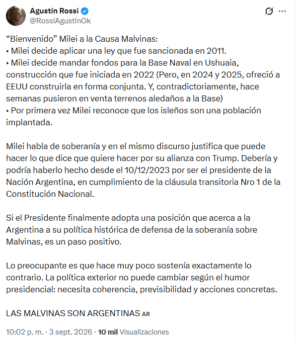 Las palabras del político santafesino