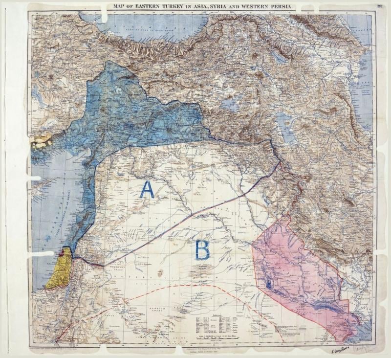 El inglés Mark Sykes y el francés François Georges-Picot rediseñaron las fronteras de Medio Oriente en función de los intereses de sus respectivas naciones