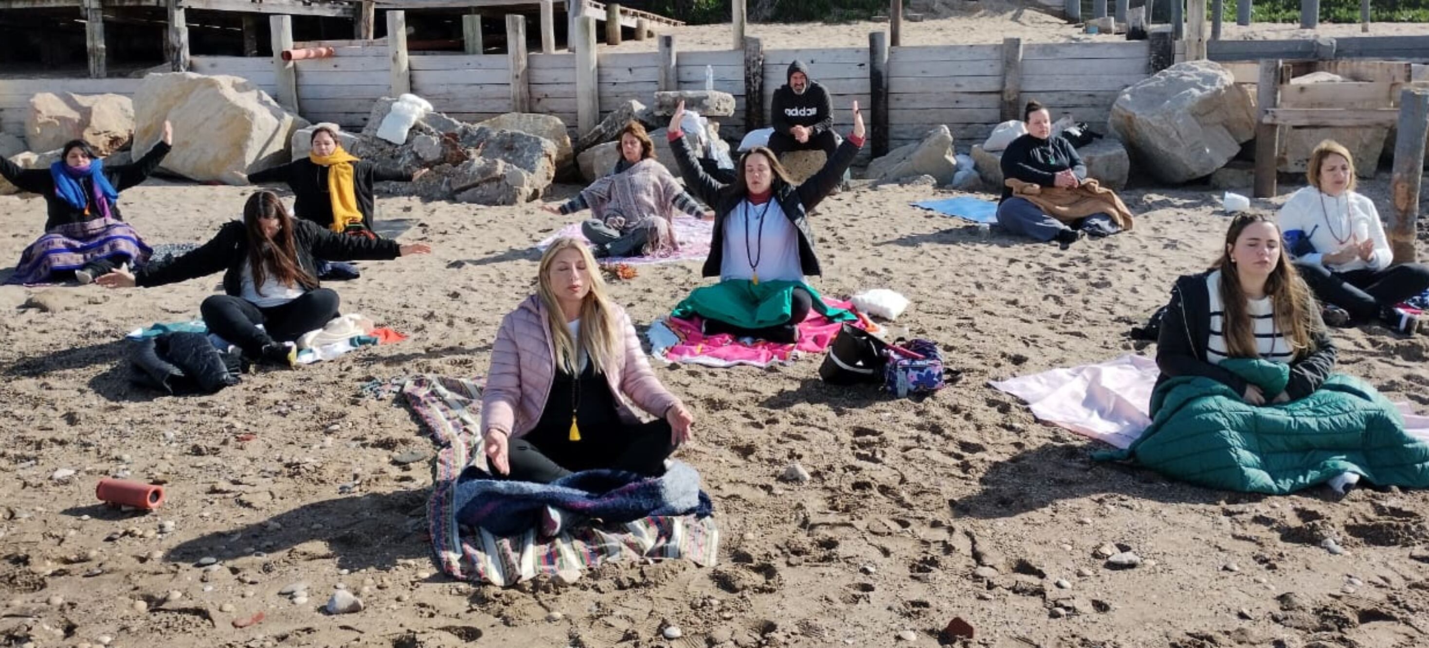 En uno de los retiros que brindó en la Costa Atlántica.