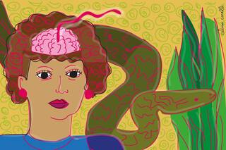 Así llegó al cerebro de una mujer un parásito de 8 centímetros de una serpiente pitón