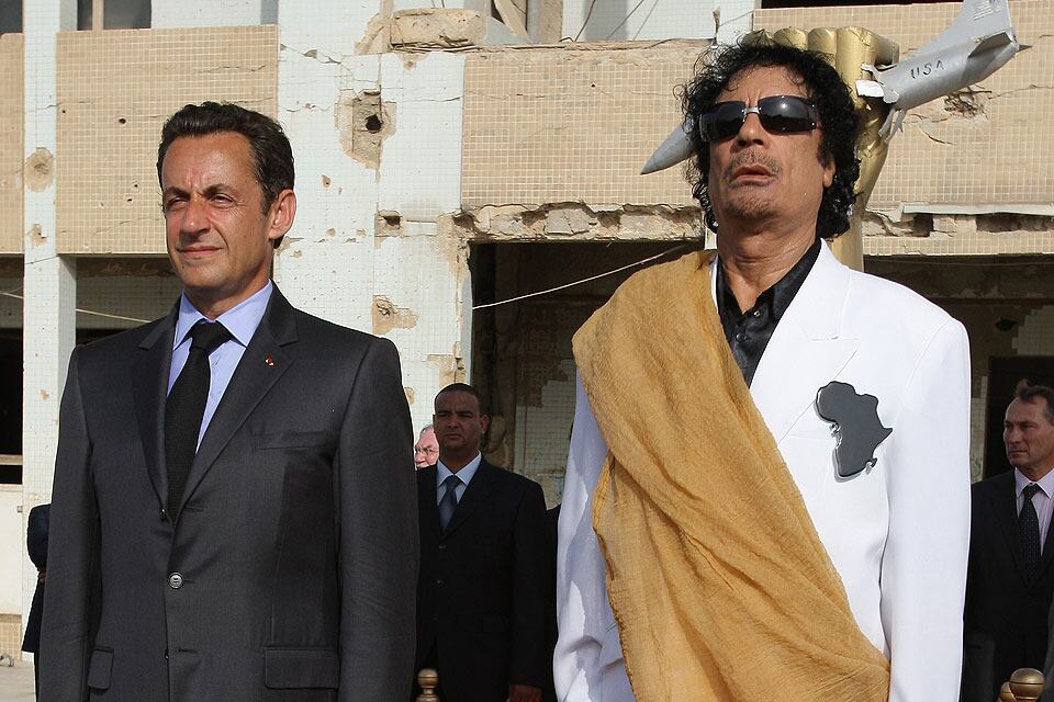 Sarkozy visitó a Khadafy en julio de 2007 en Trípoli