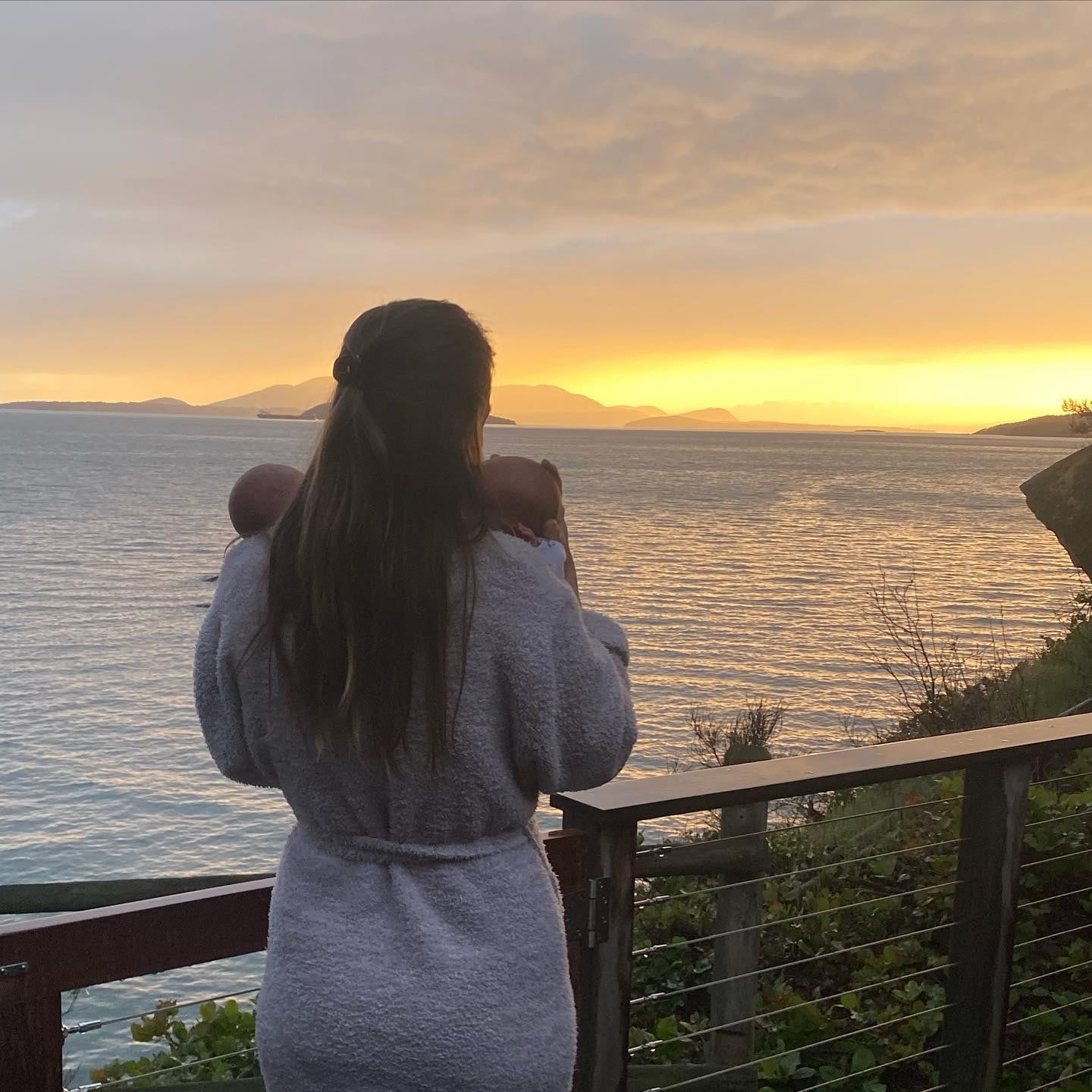La actriz dio a luz a los mellizos Aya y Ohm en abril de 2023 (Foto: Instagram @hilaryswank)