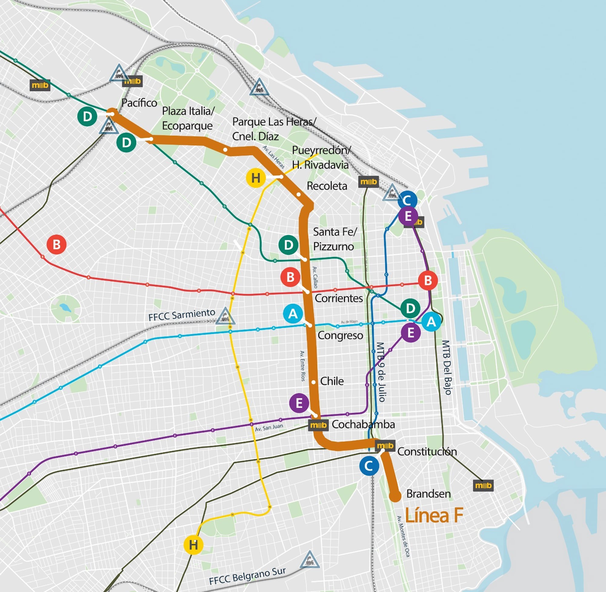 Licitan la obra para la línea F de subte