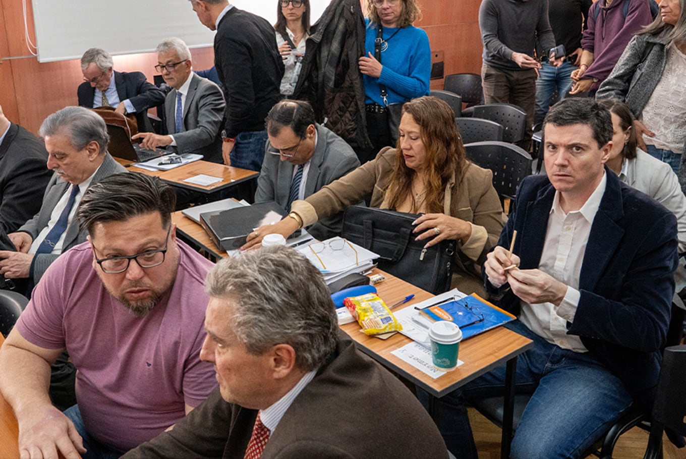 Para Rolando Angelotti (de lentes y remera bordó) la Fiscalia solicitó 22 años de cárcel