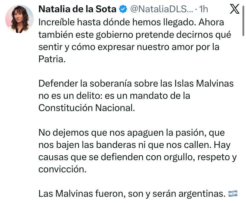 El posteo de De la Sota