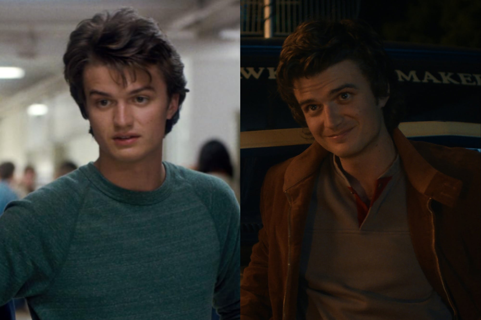 Steve Harrington como Joe Keery en la primera temporada de Stranger Things; hoy el músico tiene 33 años (Foto: Netflix)