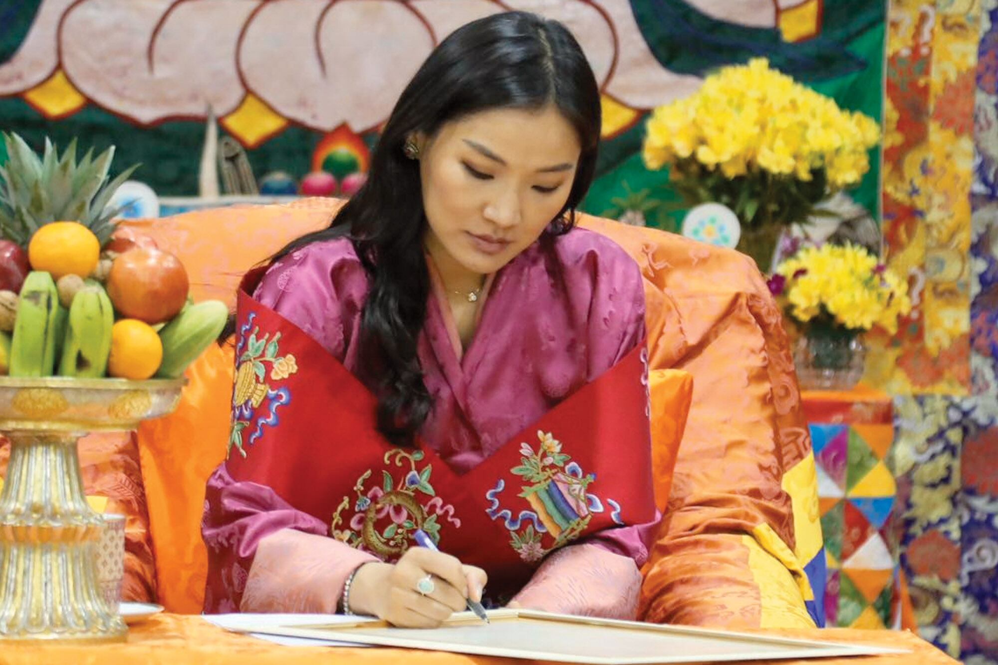 La soberana, durante un simposio sobre salud mental.