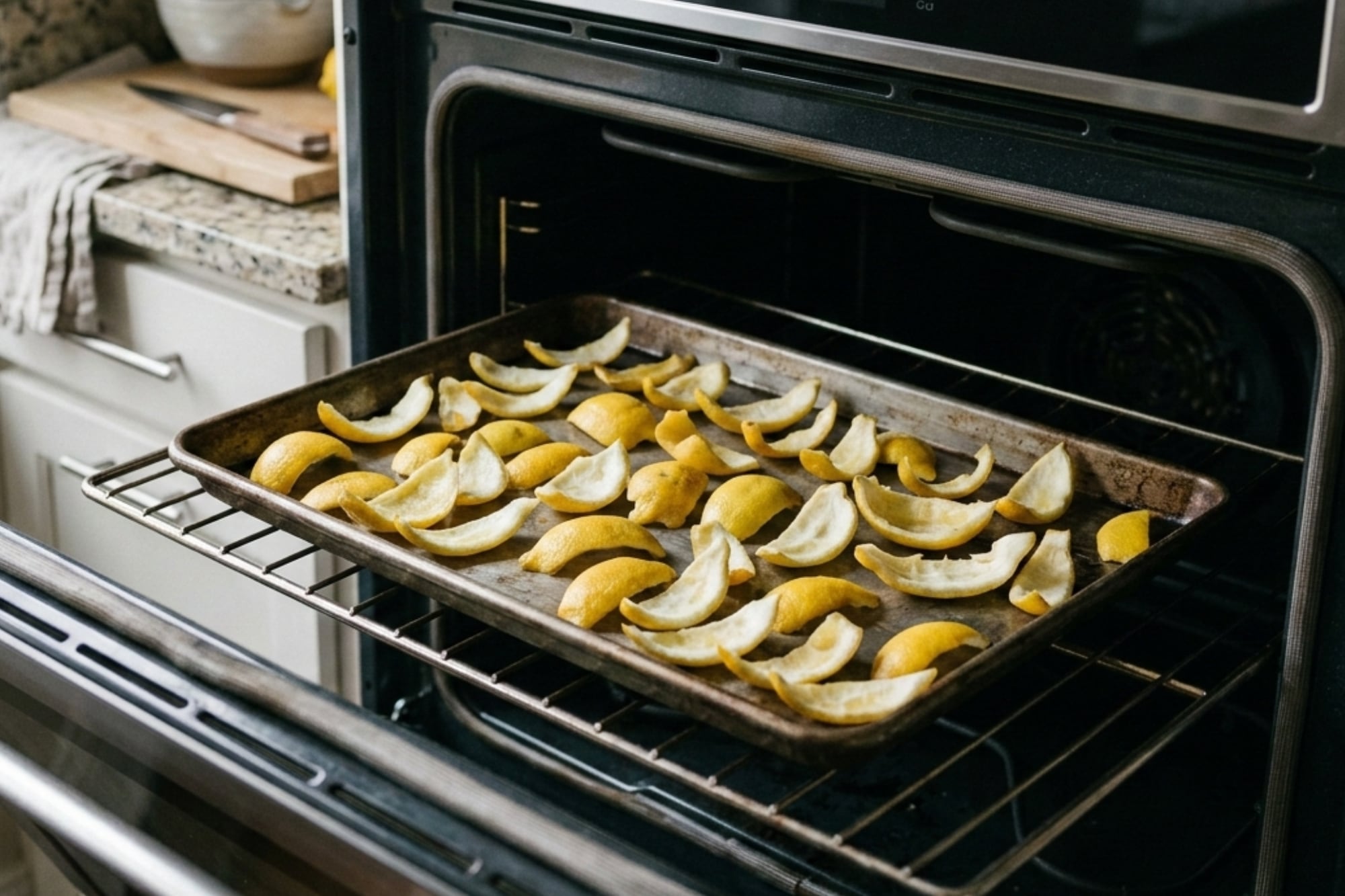 Para qué recomiendan colocar cáscaras de limón en el horno apagado