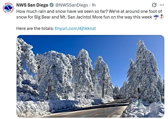 El NWS pronostica un clima fresco para el área de San Diego