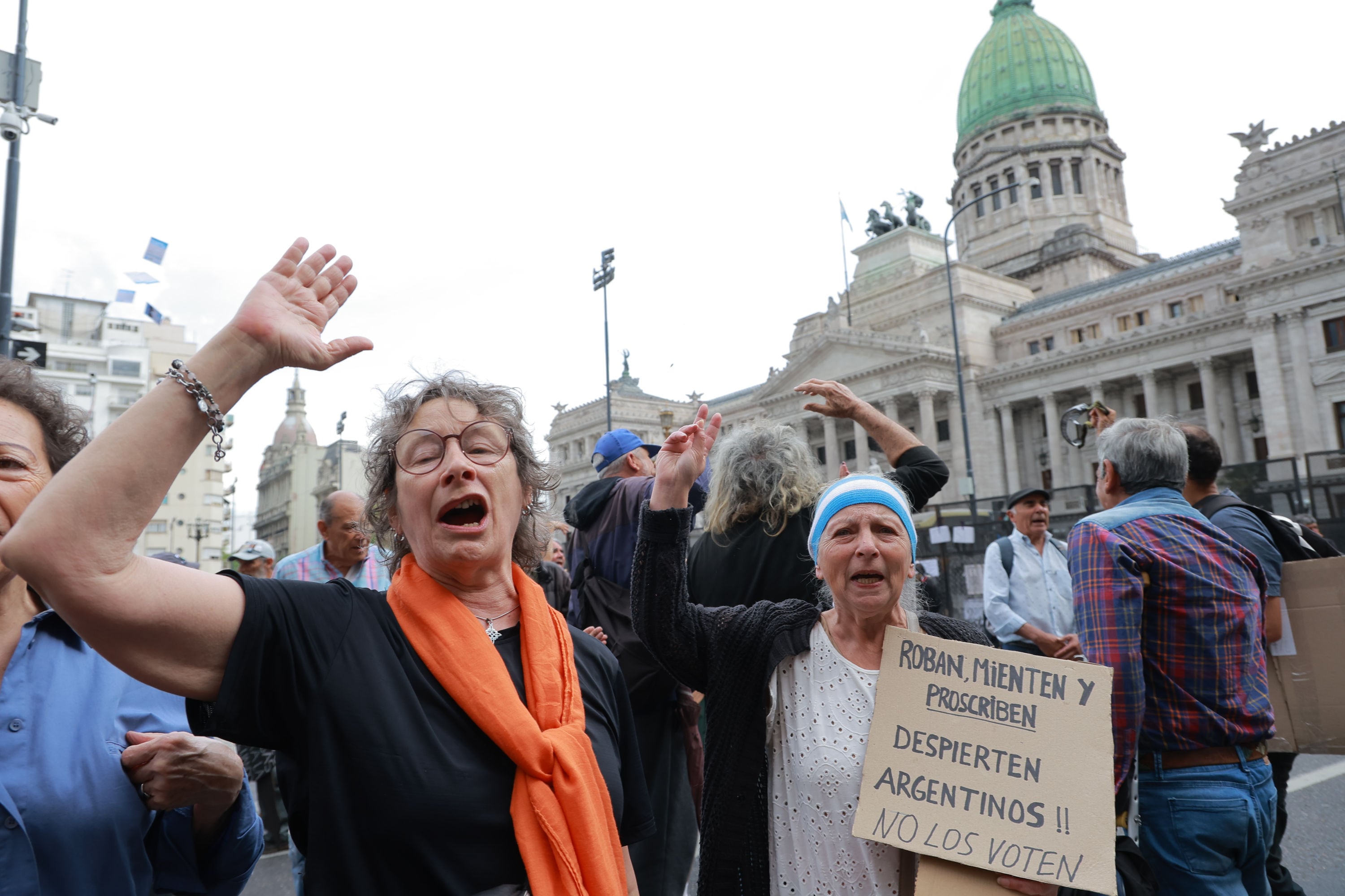 Manifestación frente al Congreso