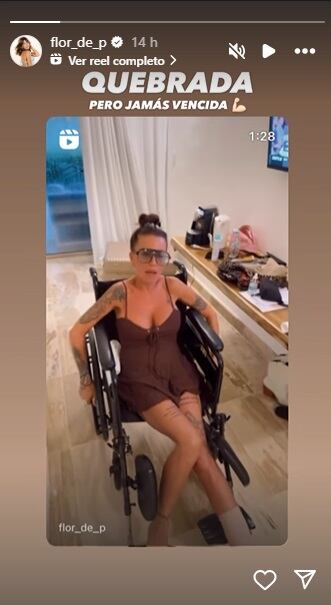 El posteo de Florencia Peña sobre su accidente que revolucionó a sus seguidores