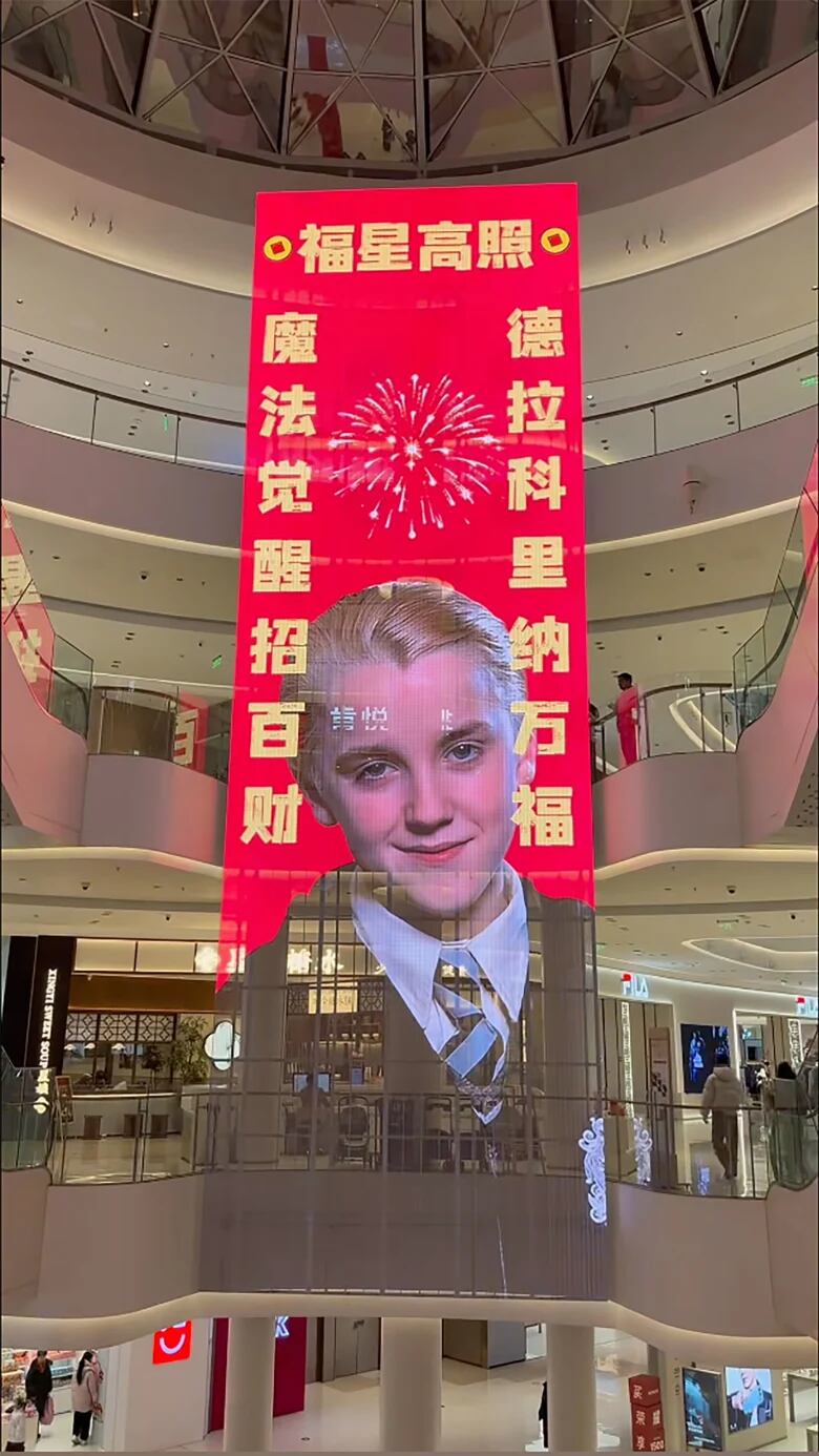 Draco Malfoy es la imagen adoptada en China para conmemorar el inicio del Año Nuevo Chino (@ShangqiuZhenghonghui)