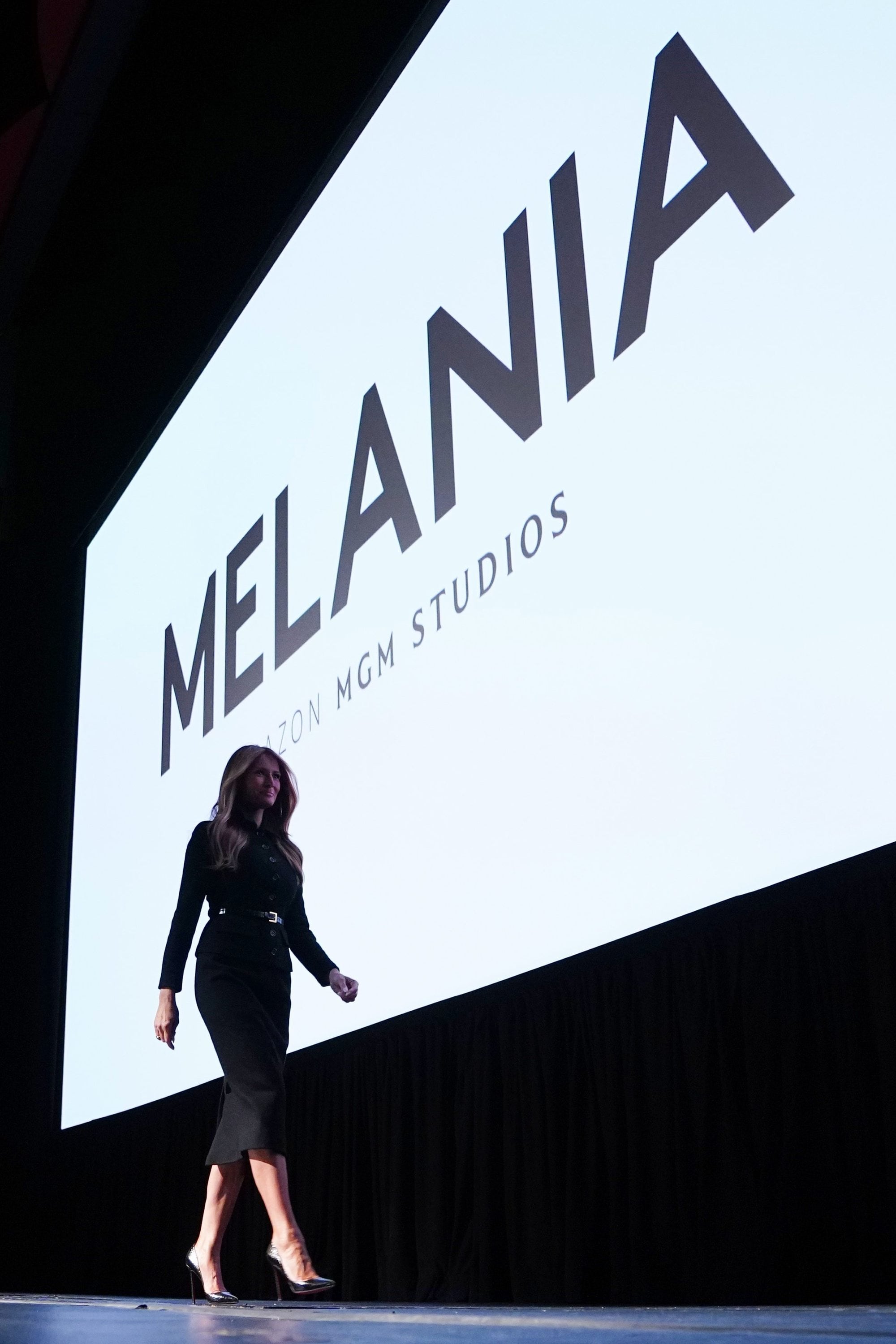 La primera dama norteamericana, Melania Trump, en la presentación de su documental.