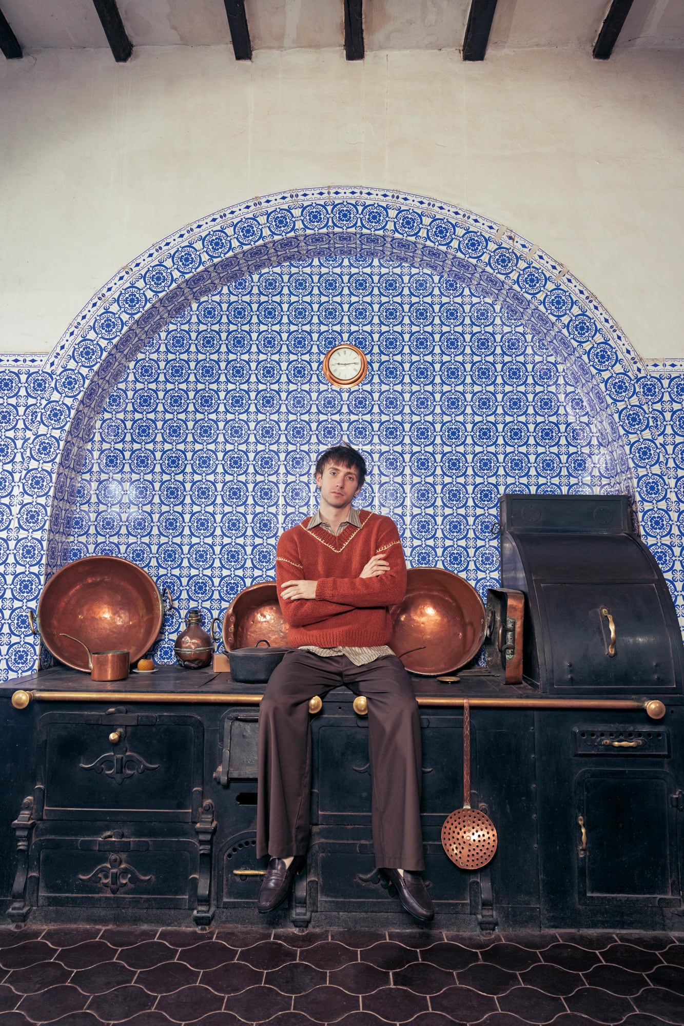 En la cocina con azulejos portugueses, uno de los espacios de la la casona que Susana Bombal, la tía bisabuela de Iñaki, se ocupó de restaurar
