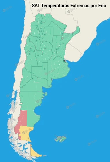 El frío persiste en una región de la Patagonia