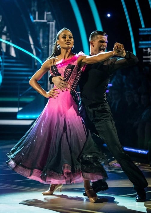 La marquesa Thynn en el programa Strictly Come Dancing, de 2019