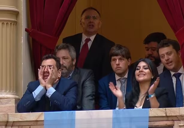 Belén Agudiez, en uno de los palcos del Congreso Nacional
