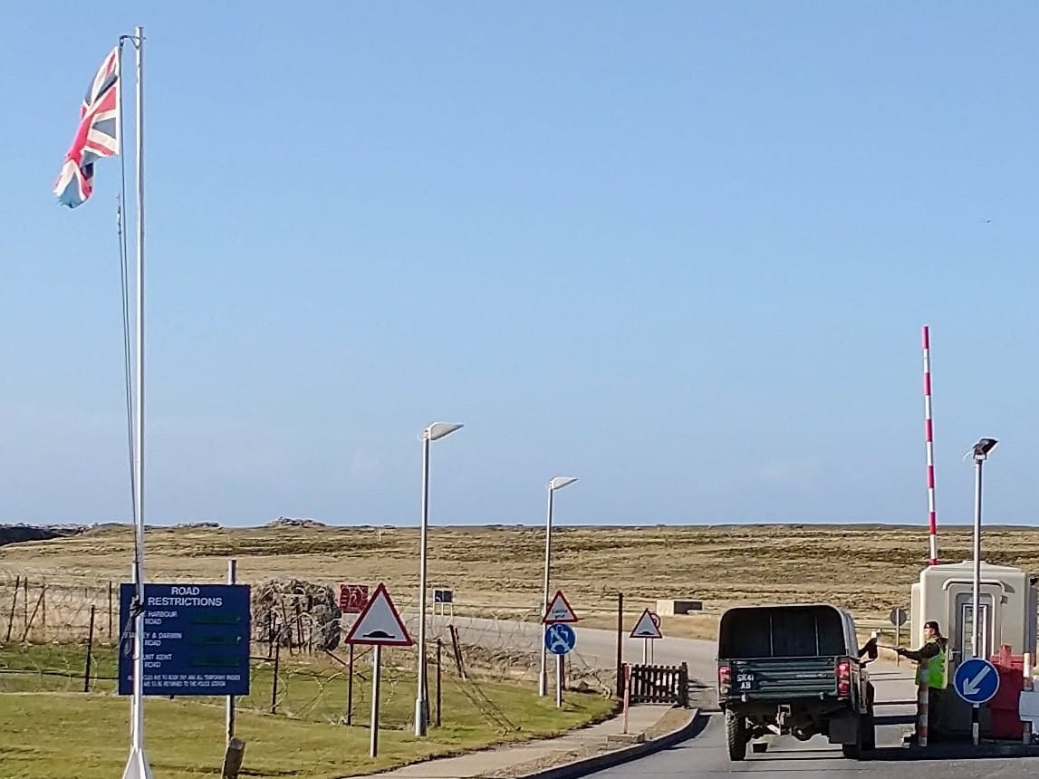 La base británica de Mount Pleasant, en Malvinas