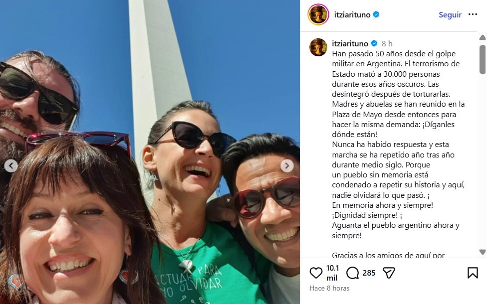 La publicación de Itziar Ituño