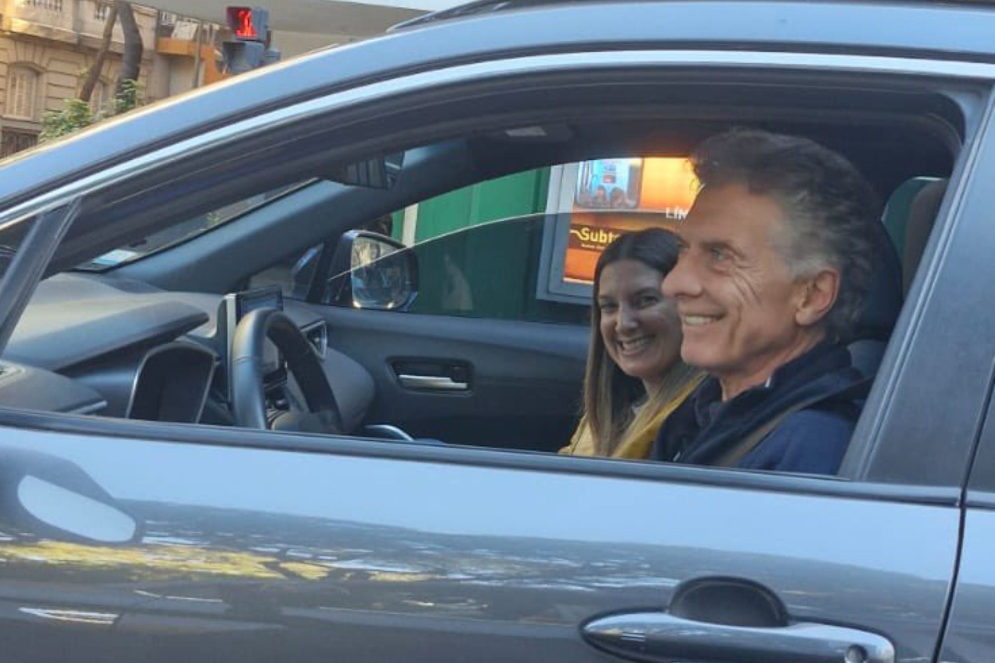 Silvia Lospennato y Mauricio Macri ayer sábado, de campaña