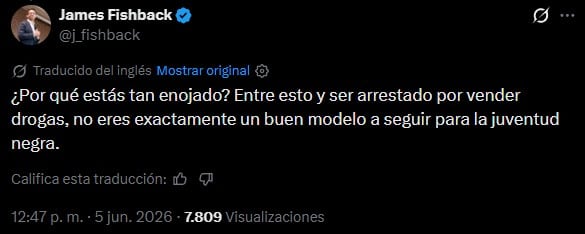 La fuerte acusación de Fishback contra Byron Donalds en redes sociales