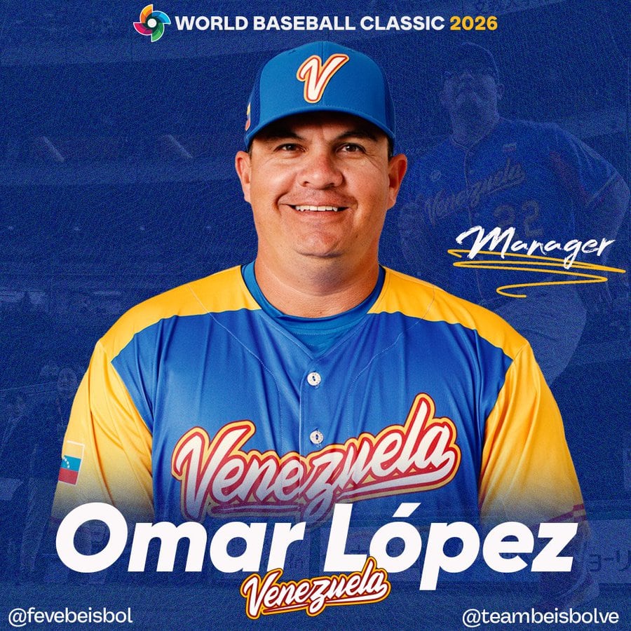 Omar López toma las riendas de Venezuela en el Clásico Mundial 2026 (X @FEVEBEISBOL)