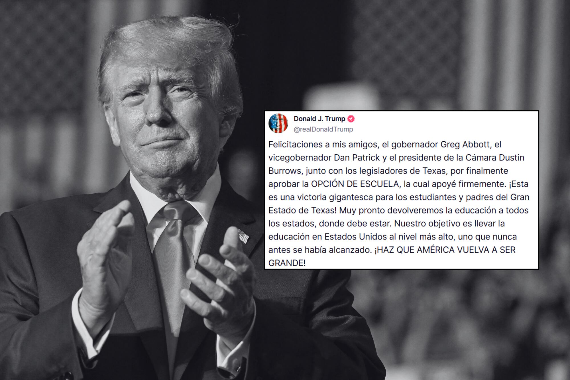 Trump felicitó a