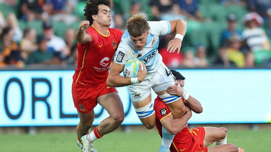 Gregorio Pérez Pardo arremete en el gran triunfo ante España en el Seven de Perth