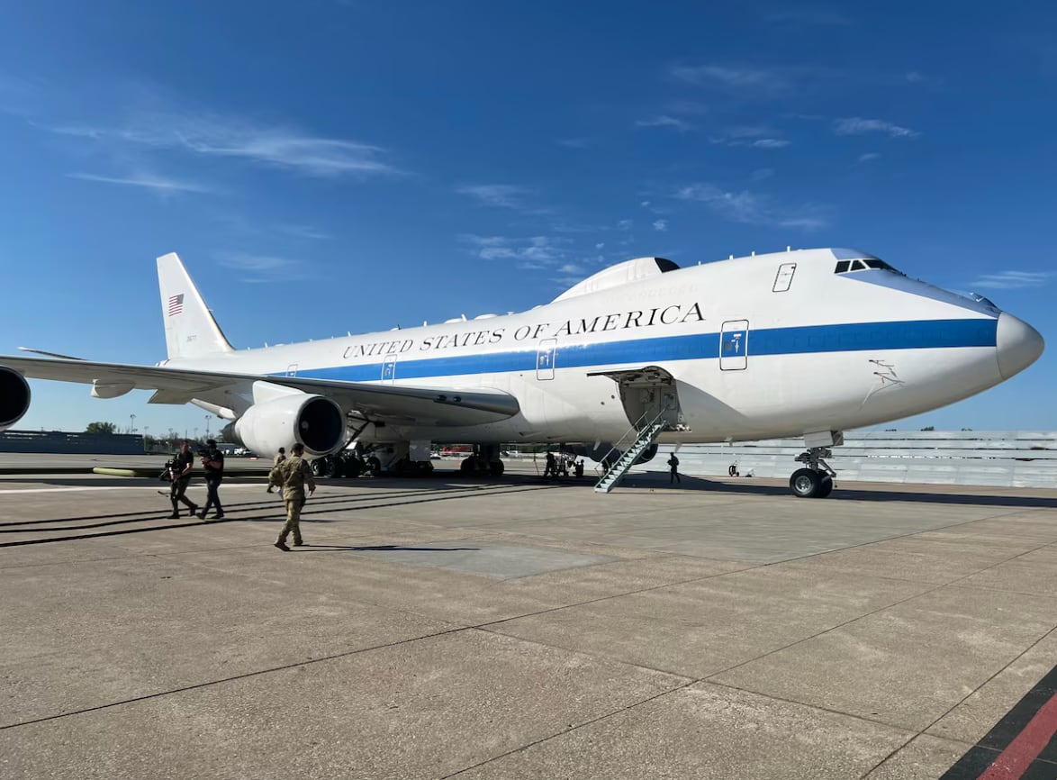 El ejército estadounidense tiene una página especial para dar detalles del Avión del Juicio Final