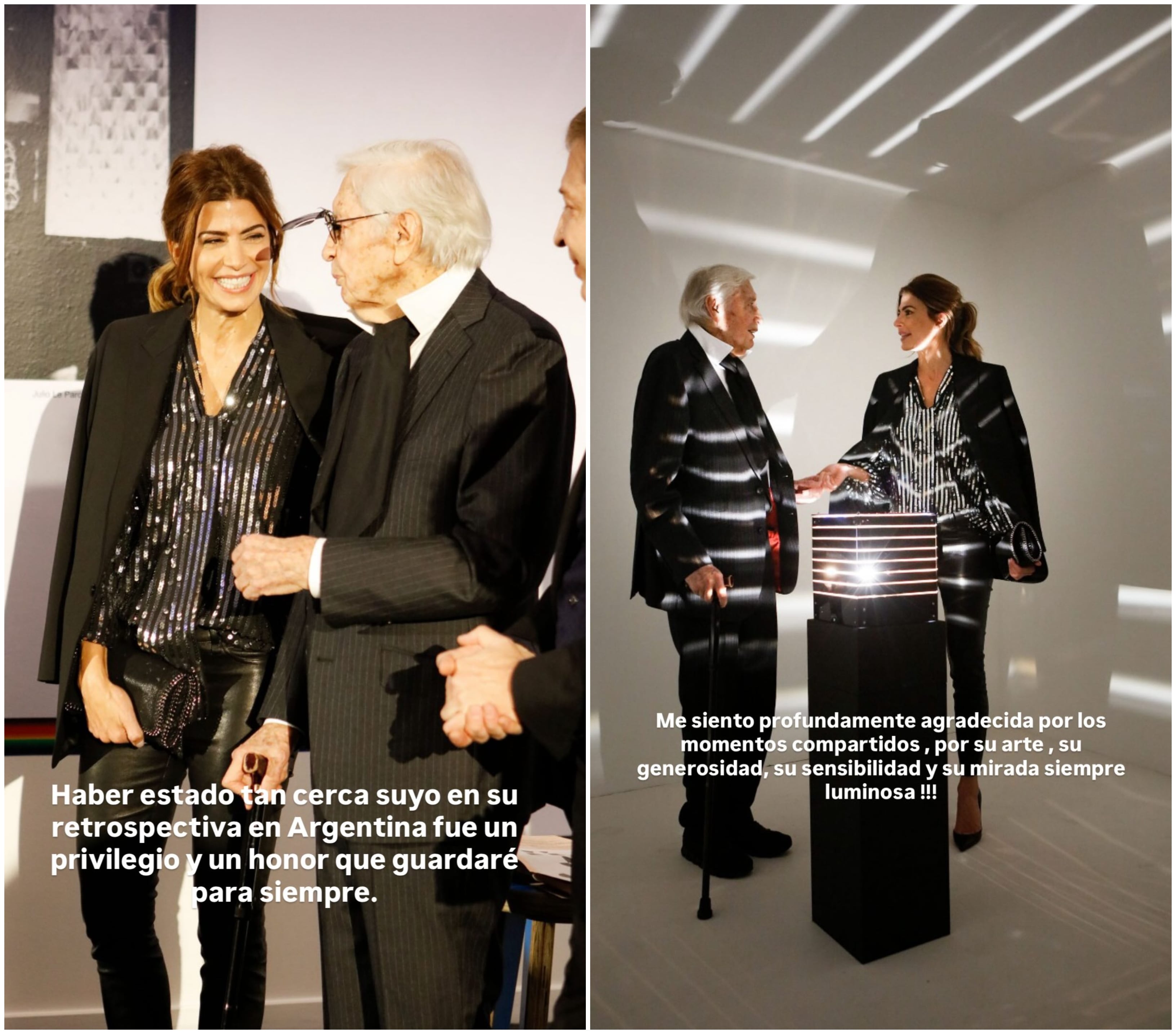De Juliana Awada a Bizarrap: los famosos que despidieron a Julio Le Parc 5 La despedida pública de Juliana Awada a Julio Le Parc