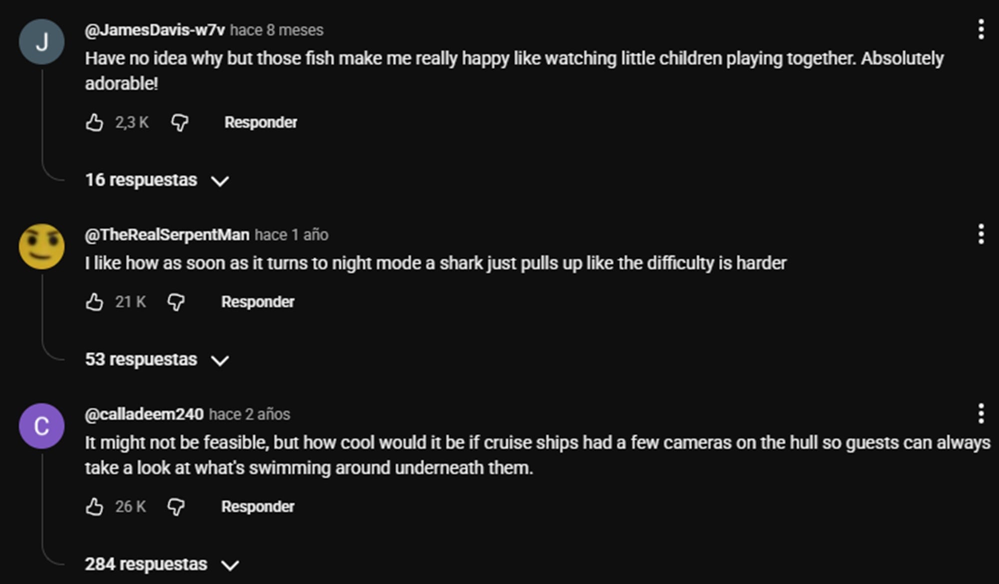 Los comentarios en el video de Odysseas Froilan evidenciaron el interés por los secretos del mar nocturno