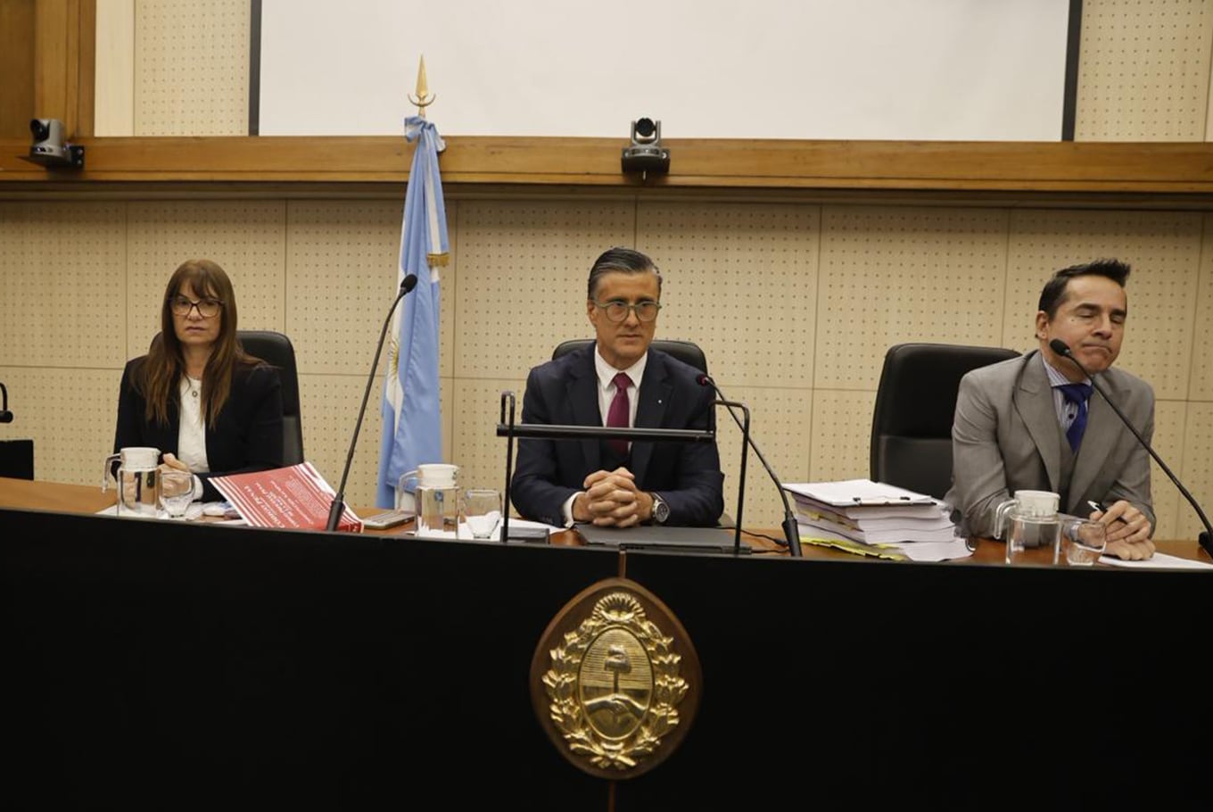Cristóbal López llega a la audiencia de organización del juicio oral en la causa Los Sauces Hotesur en sala Amia de los tribunales de Comodoro Py
