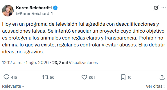 El tuit que la legisladora posteó a las pocas horas de la fuerte discusión