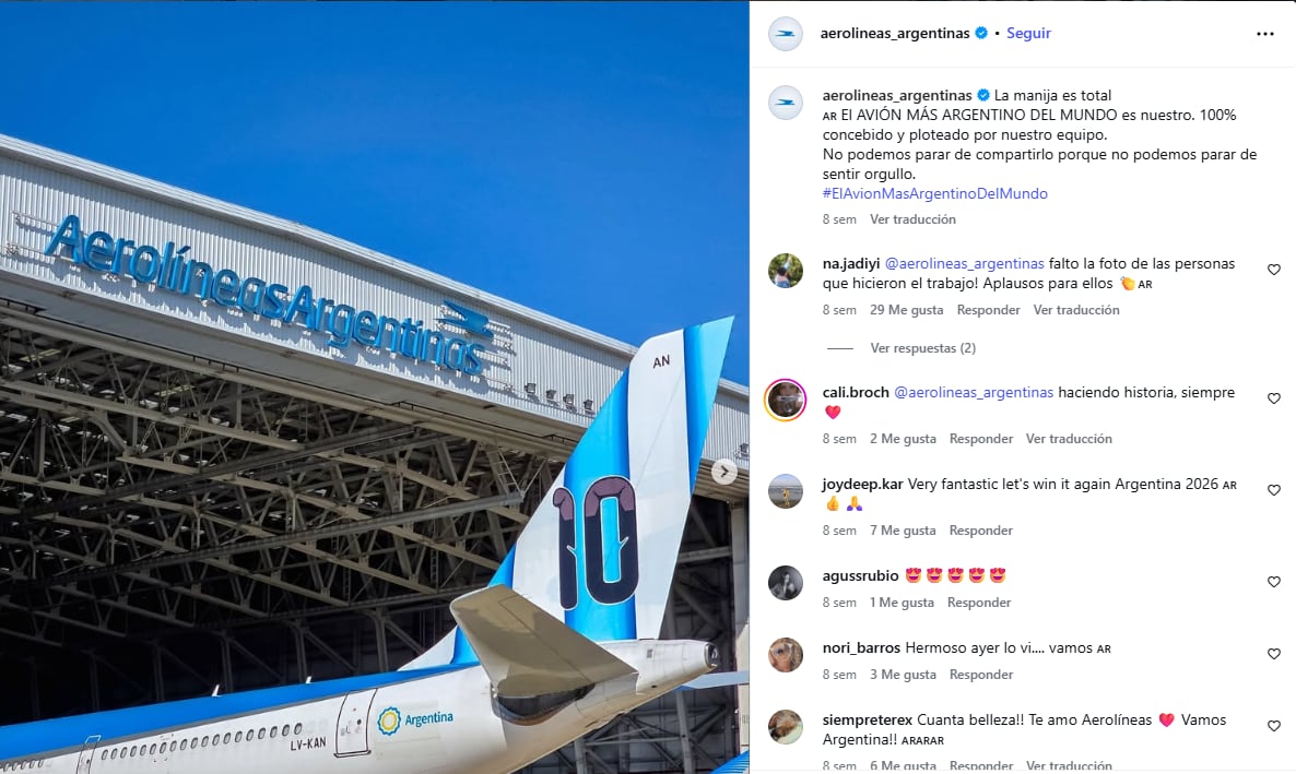 El posteo de Aerolíneas cuando lanzó