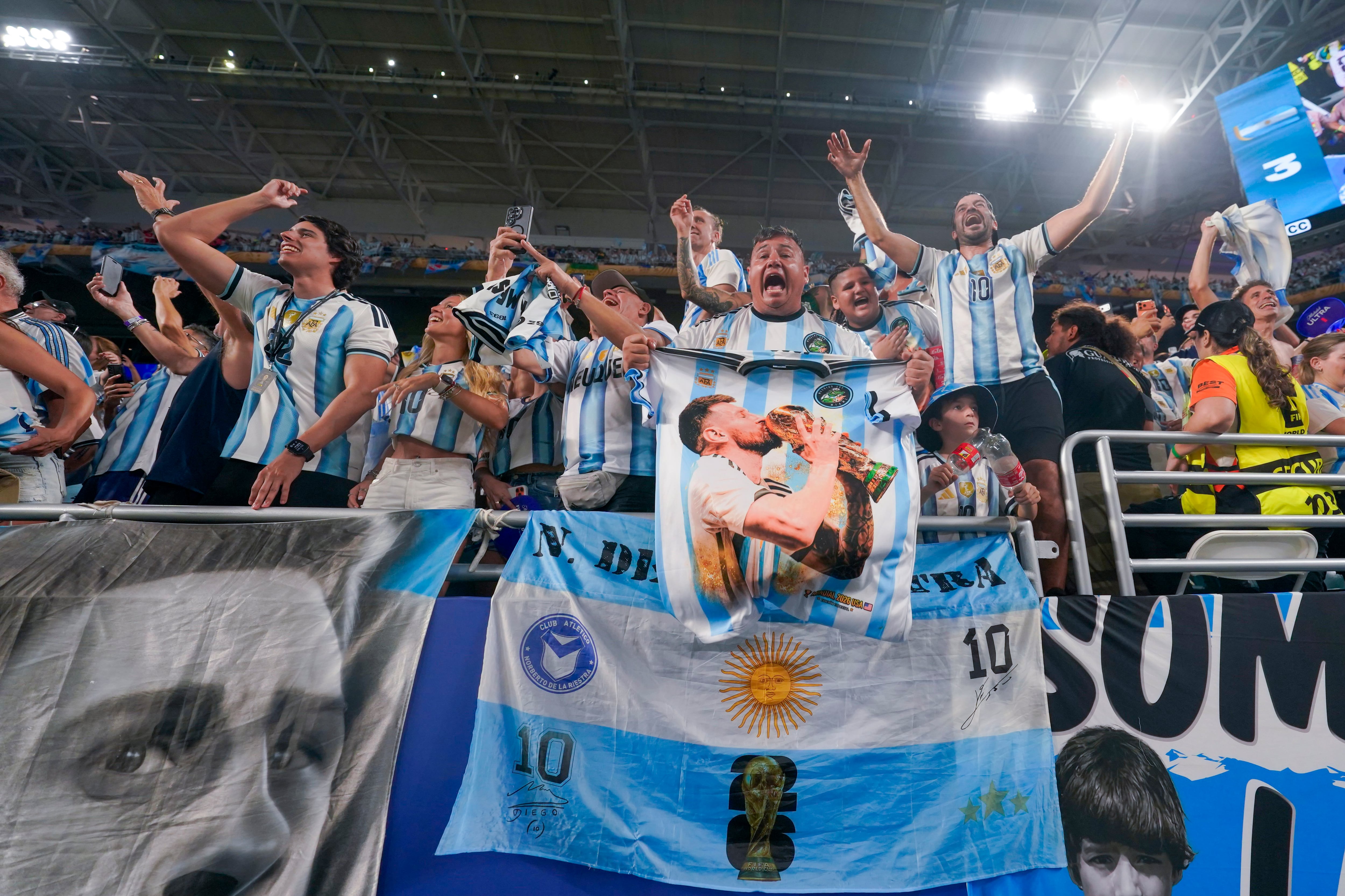 Argentina - Cabo Verde: los hinchas festejaron hasta al éxtasis en Miami, donde Argentina fue más local que nunca