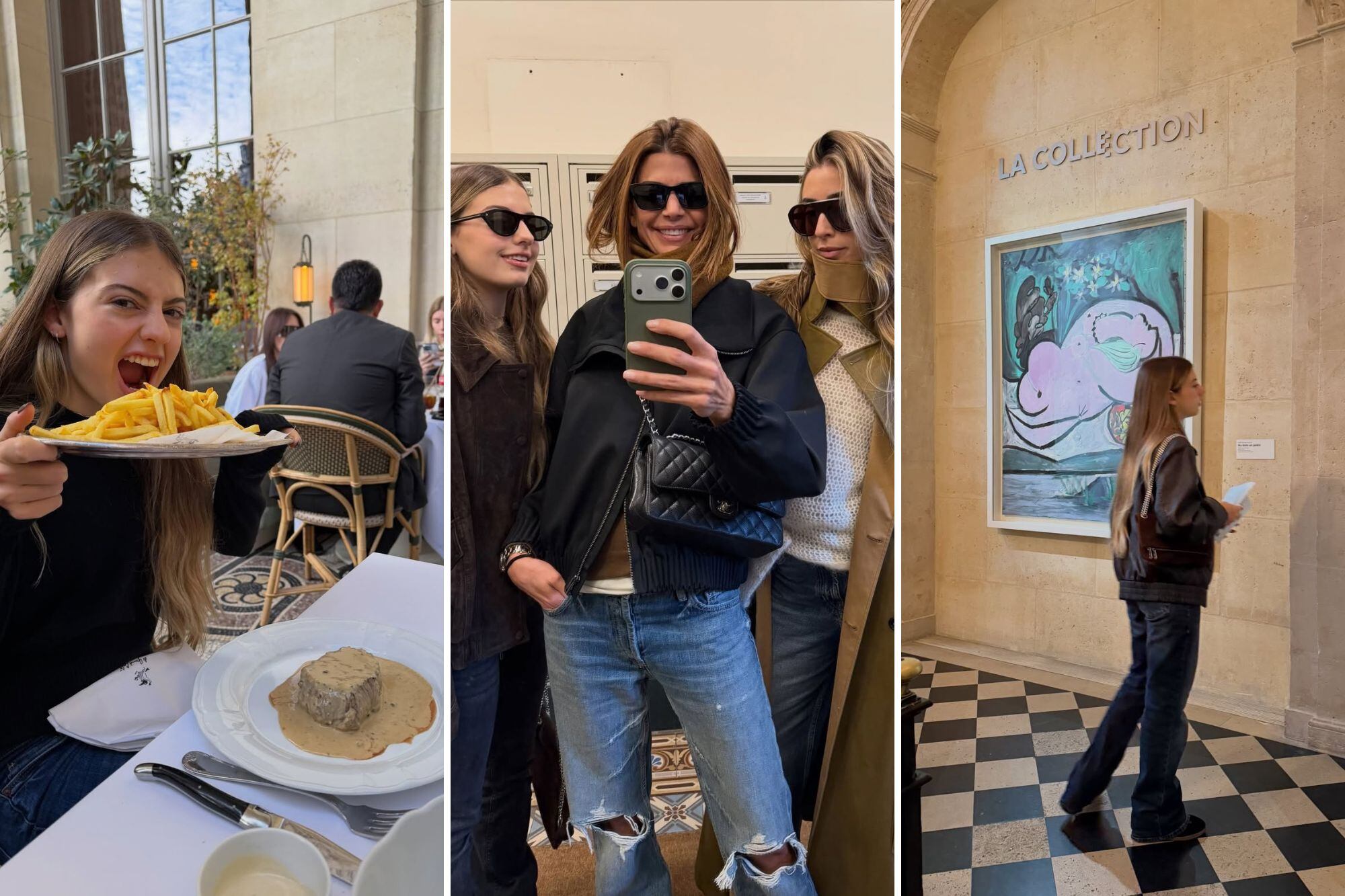Juliana Awada fue la encargada de mostrar detalles del viaje familiar a Francia