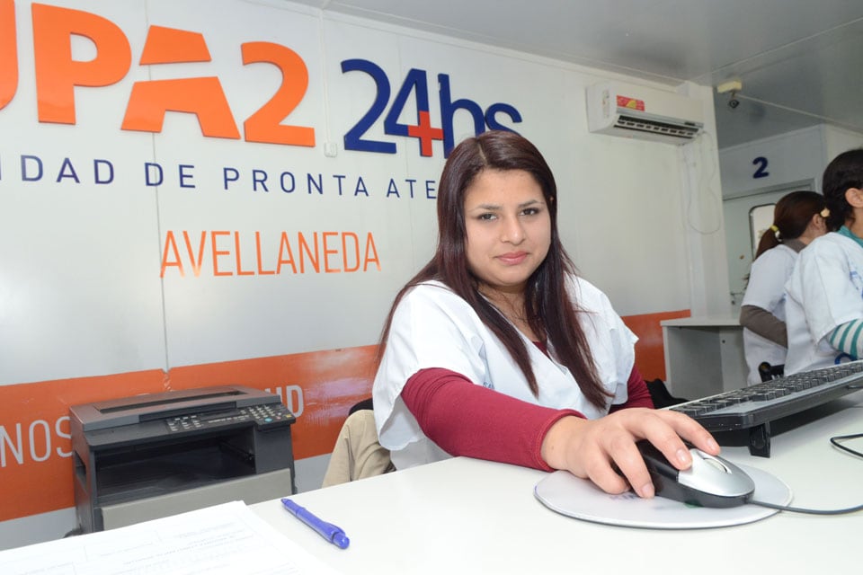 Elba Rodríguez en una foto de archivo de la Unidad de Pronta Atención en la que continúa trabajando