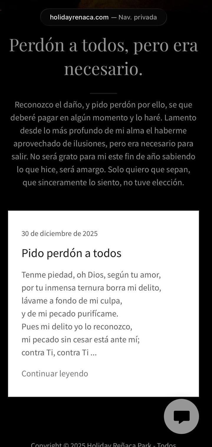 El mensaje del acusado de estafa en Reñaca.