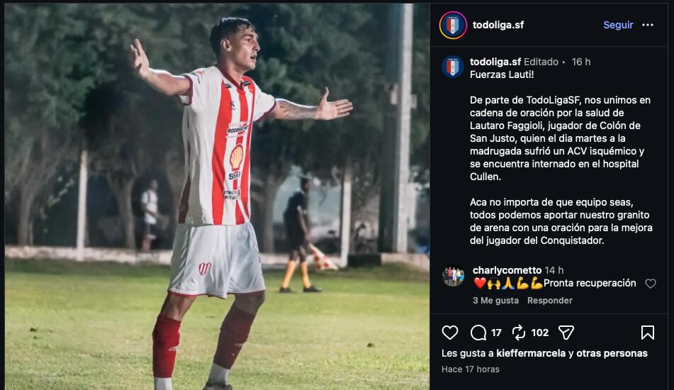 El comunicado de Todo Liga en su cuenta de Instagram