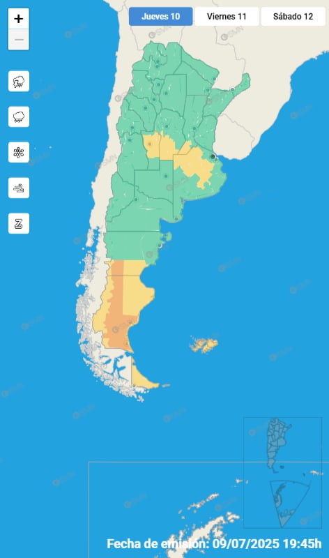 Mapa de alertas.