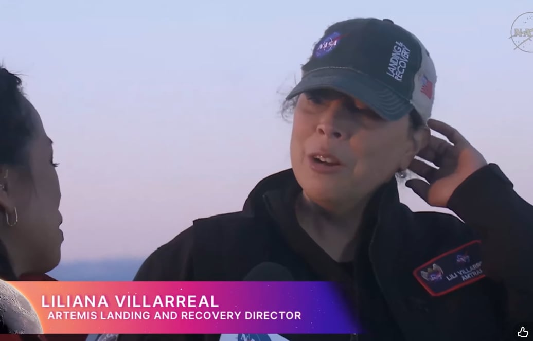 Liliana Villarreal, directora de aterrizaje y recuperación de la misión Artemis II
